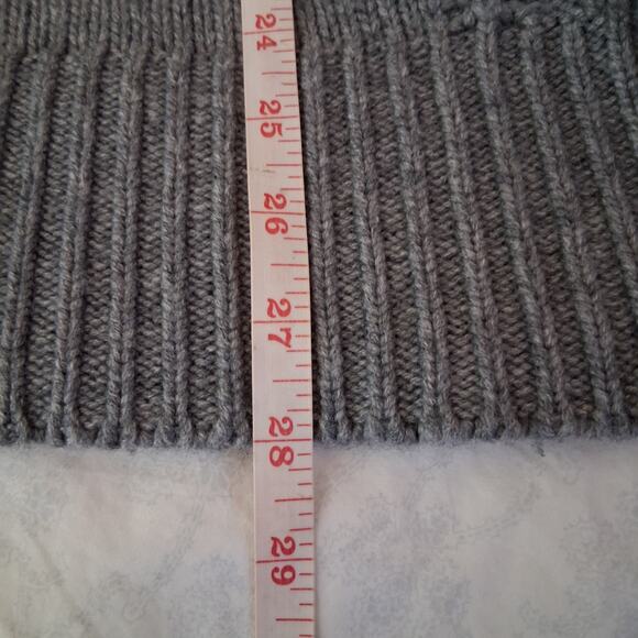 Tuckernuck Gray Chunky Knit Wool Blend Turtleneck Sweater Old Money Minimalist M - Picture 5 of 7